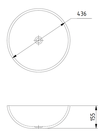 Bowl Concrete Vessel Basin