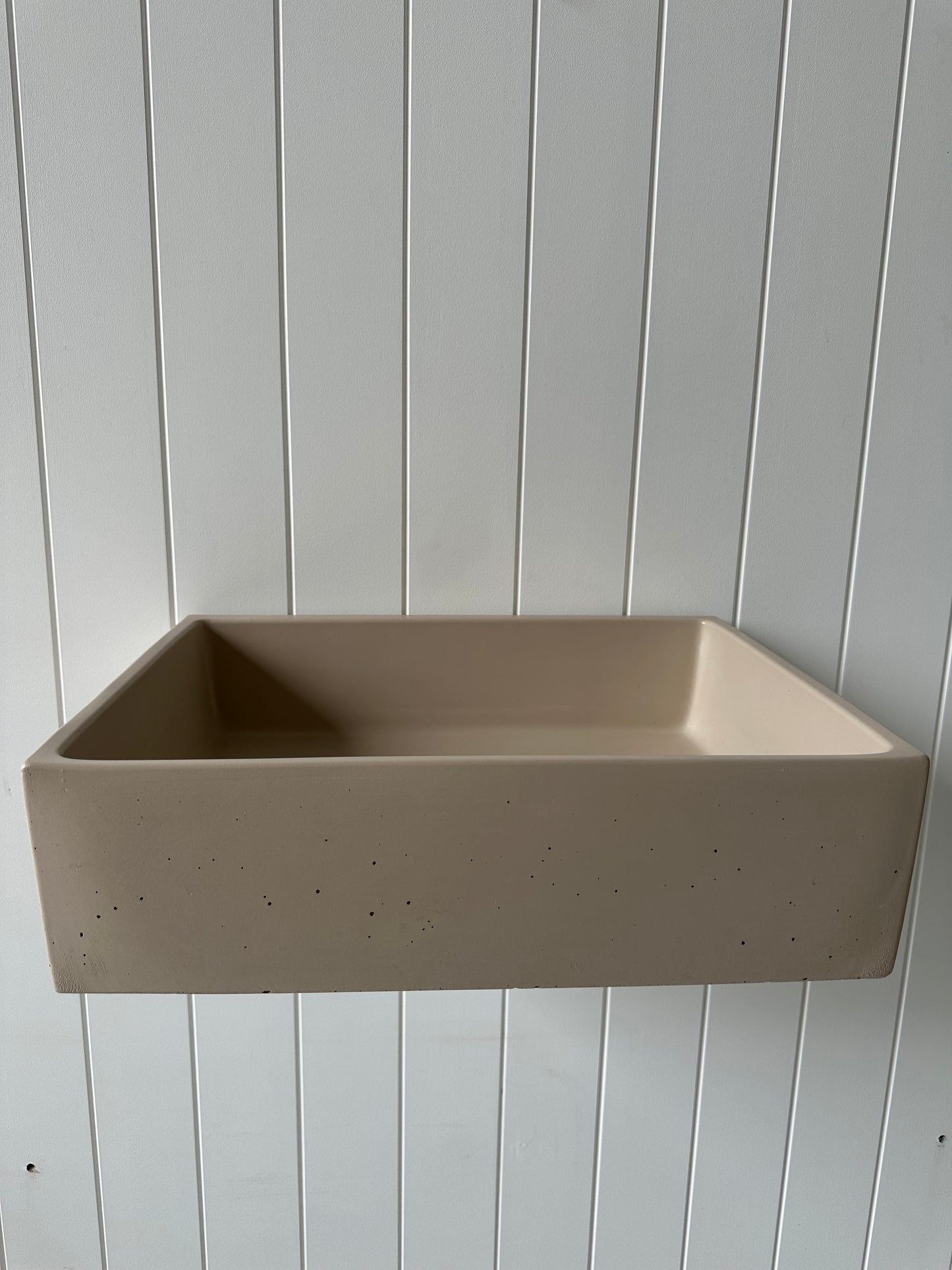 Rectangle Concrete Vessel Basin in Cafe