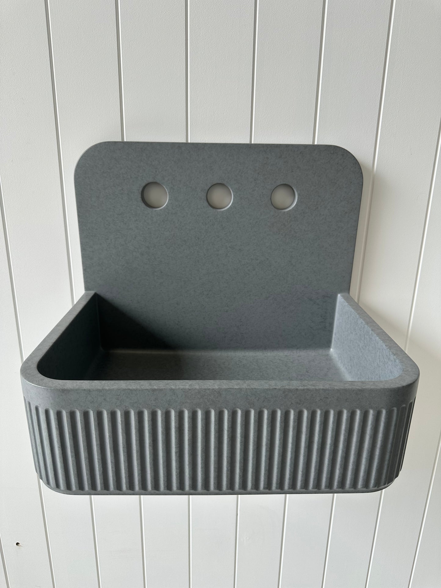 High Back Fluted Wall Hung Basin