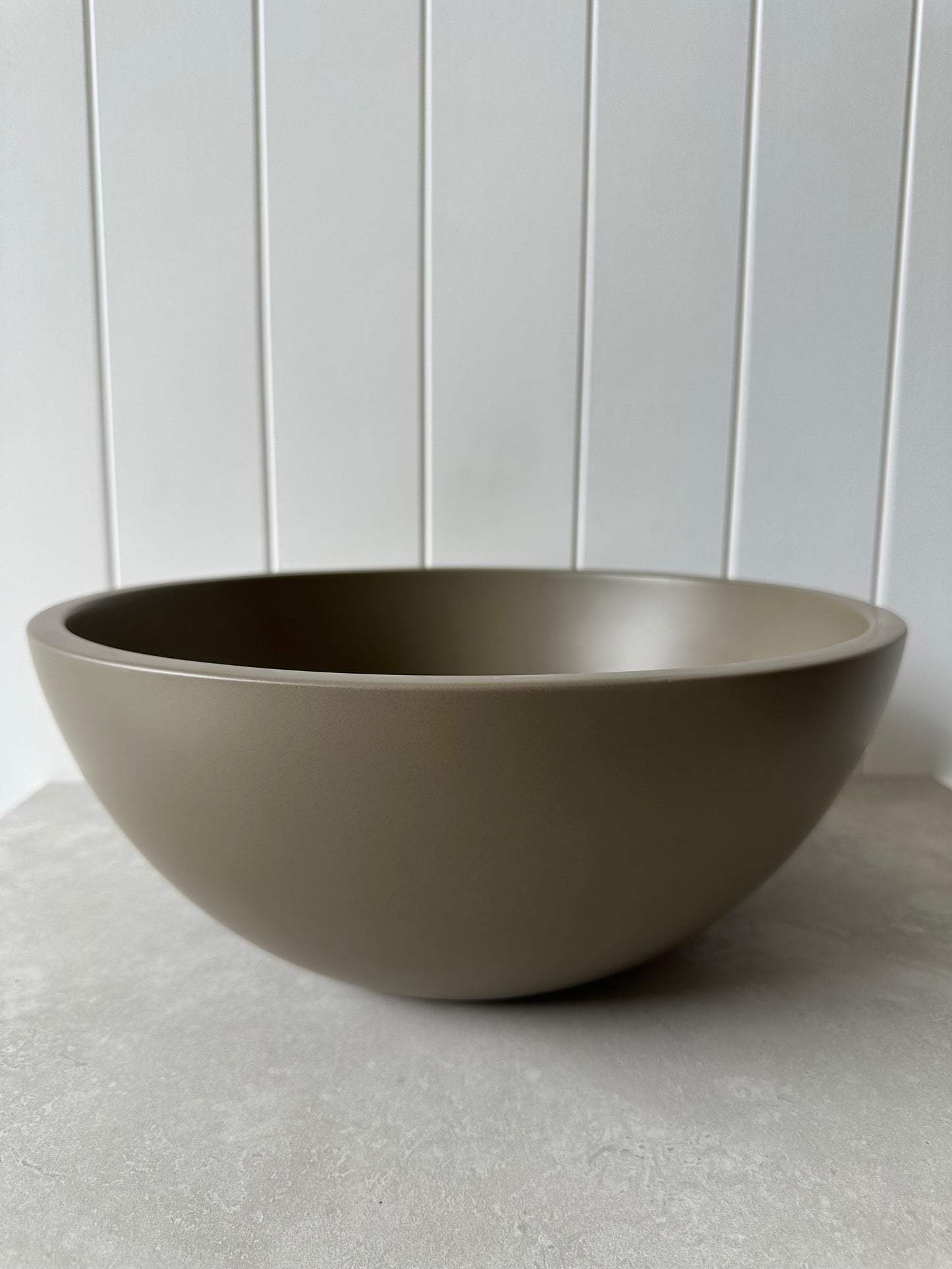 Small Bowl Vessel In Olive