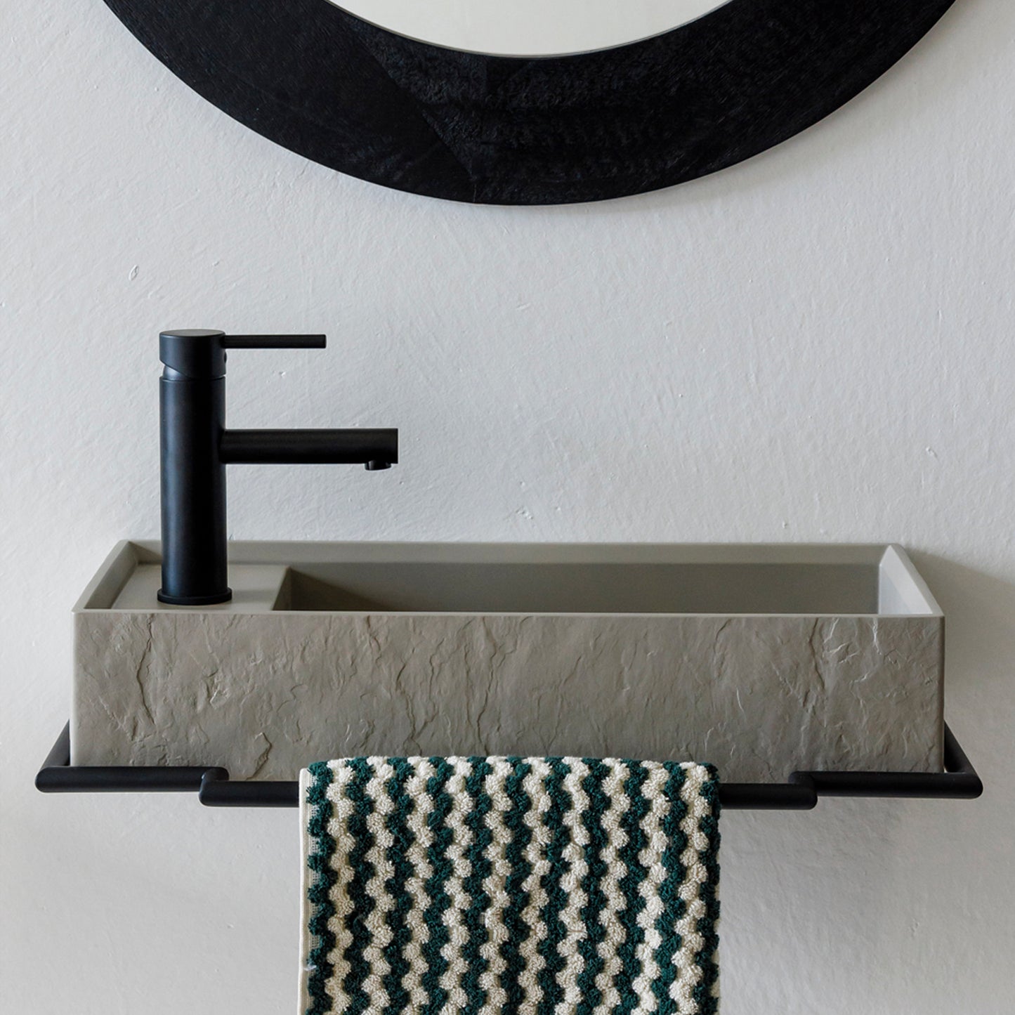 Bluff Vesssel or Wall Mount Vessel in Slate Texture in Taupe