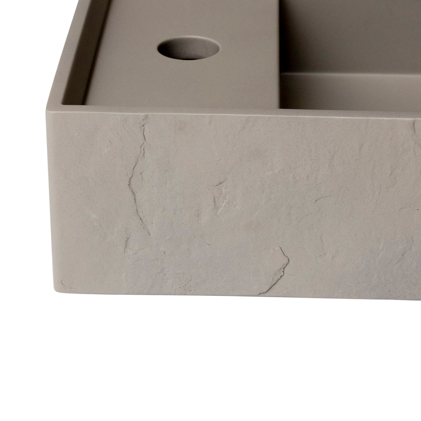 Bluff Vesssel or Wall Mount Vessel in Slate Texture in Taupe