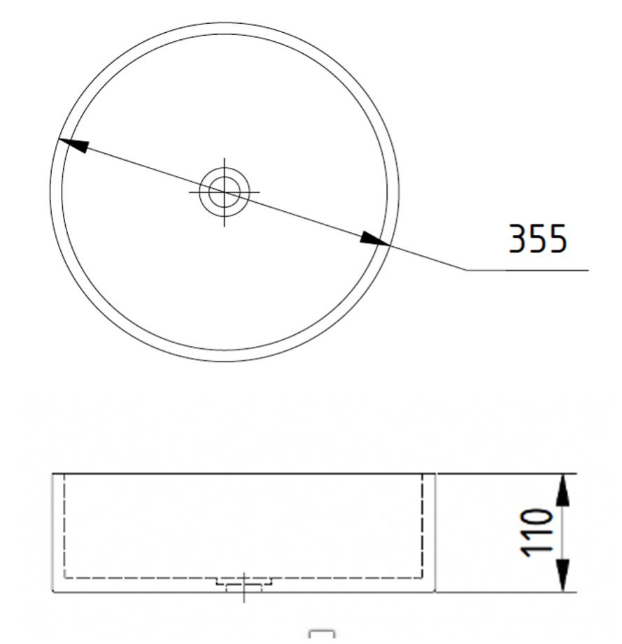 Baby Round Concrete Vessel Basin