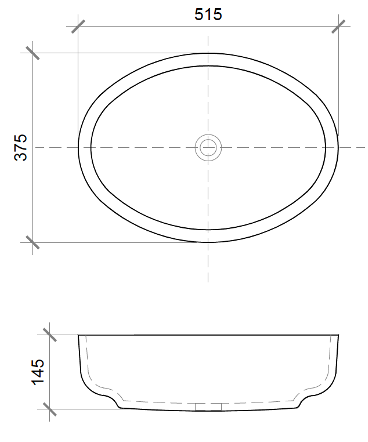 Grand Oval Concrete Vessel Basin