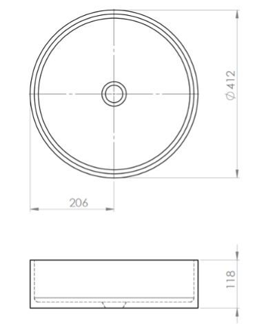 Grand Round Concrete Vessel Basin