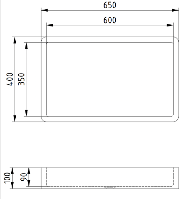 Large Concrete Shower Niche