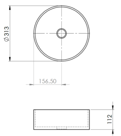 Mini Round Concrete Vessel Basin