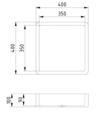 Small Concrete Shower Niche
