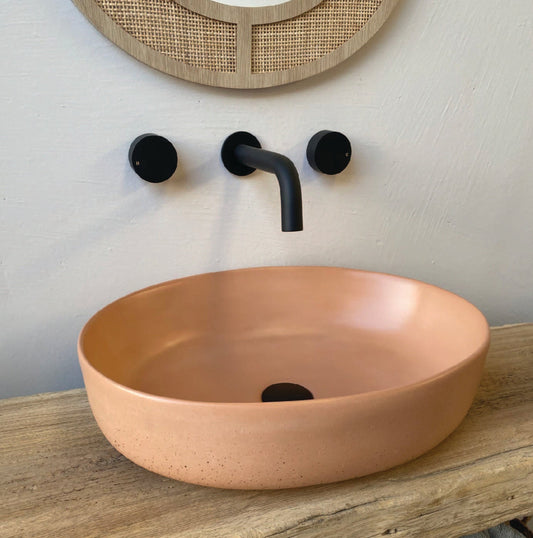 Grand Oval Concrete Vessel Basin