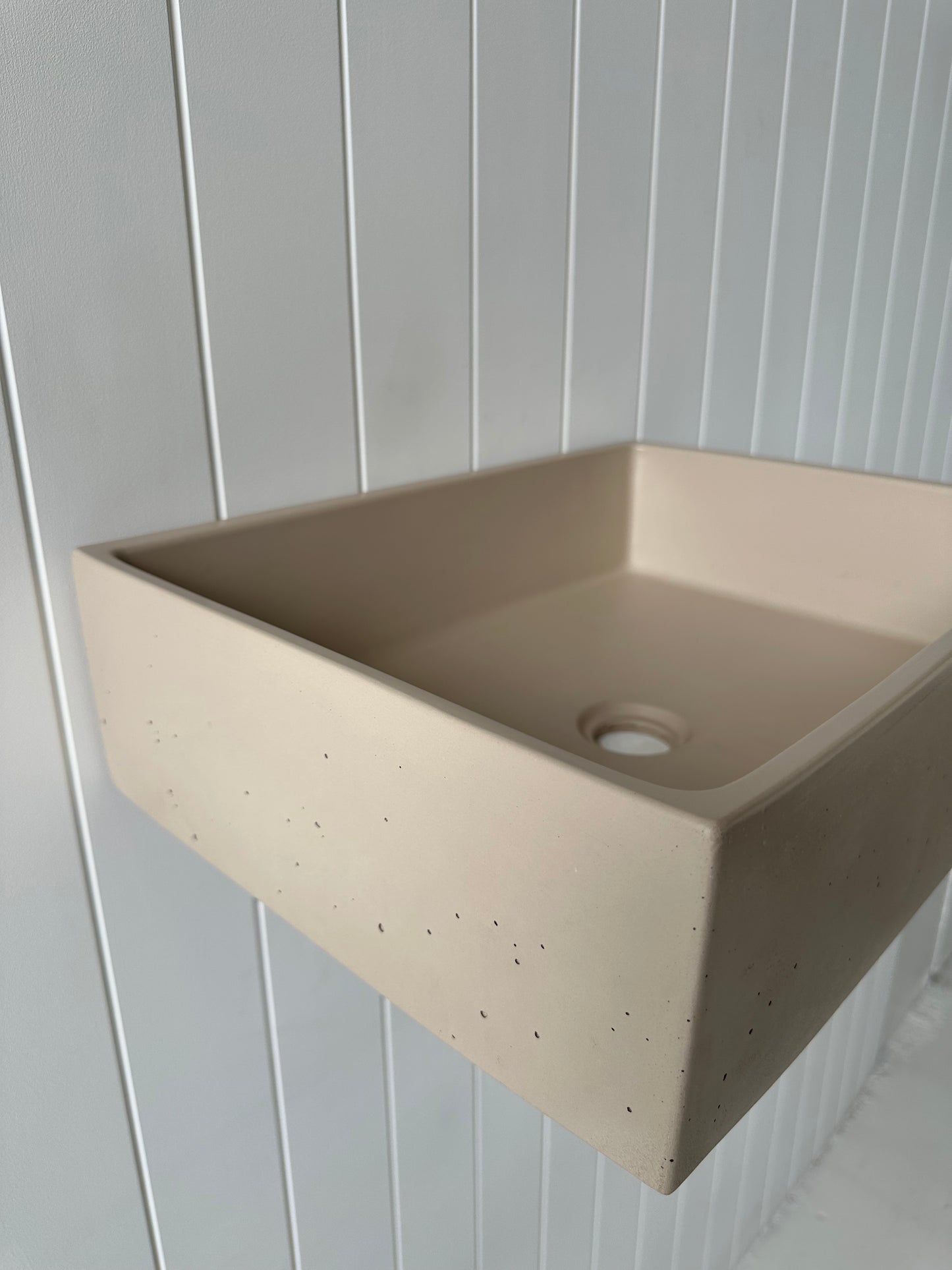 Rectangle Concrete Vessel Basin in Cafe