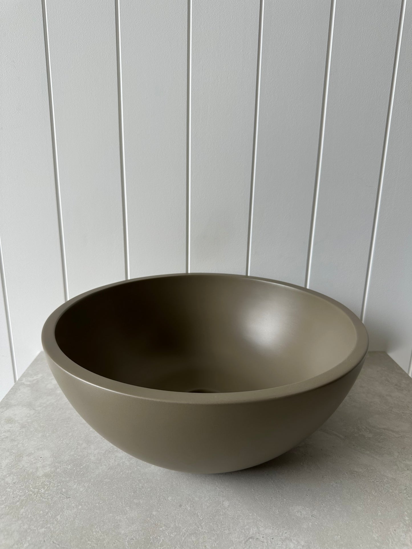 Small Bowl Vessel In Olive