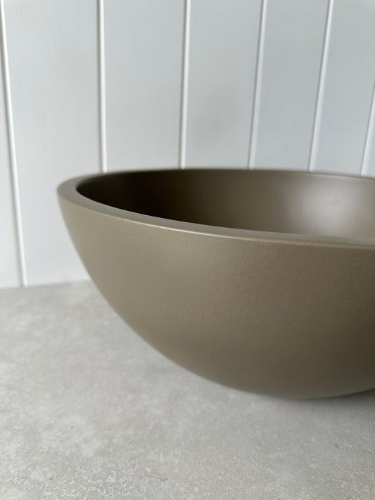 Small Bowl Vessel In Olive