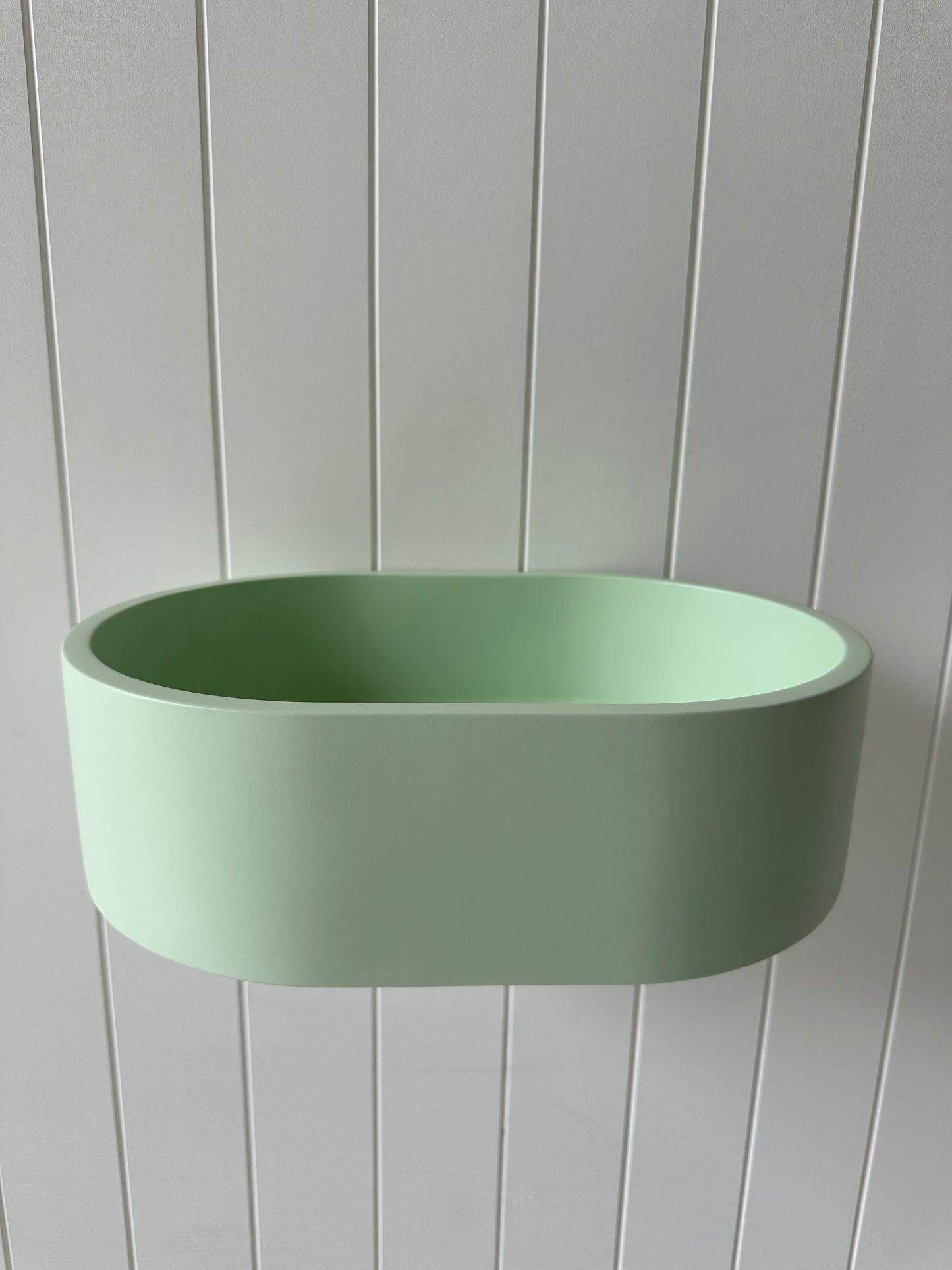 Small Pill Concrete Vessel in Mint