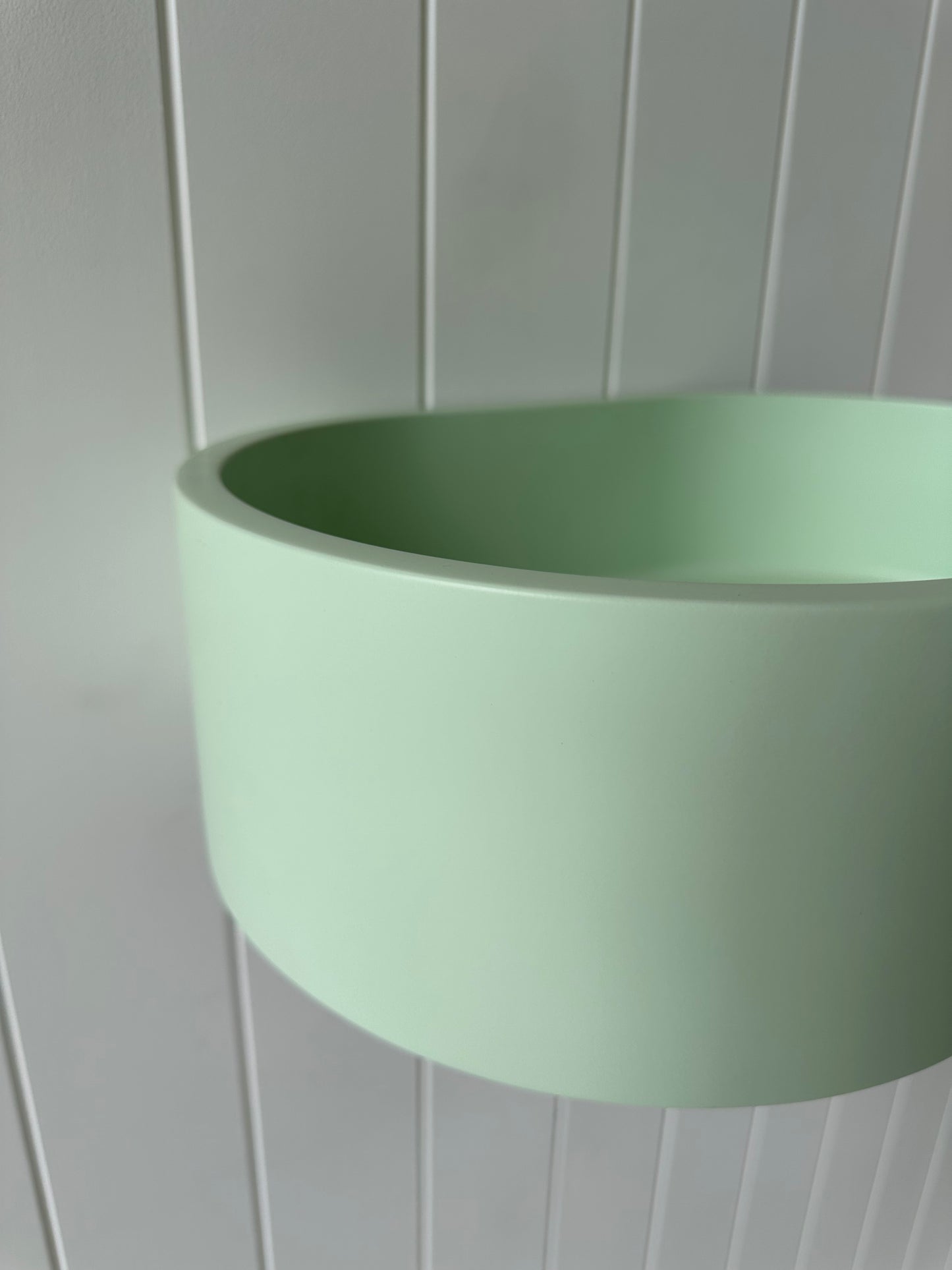 Small Pill Concrete Vessel in Mint