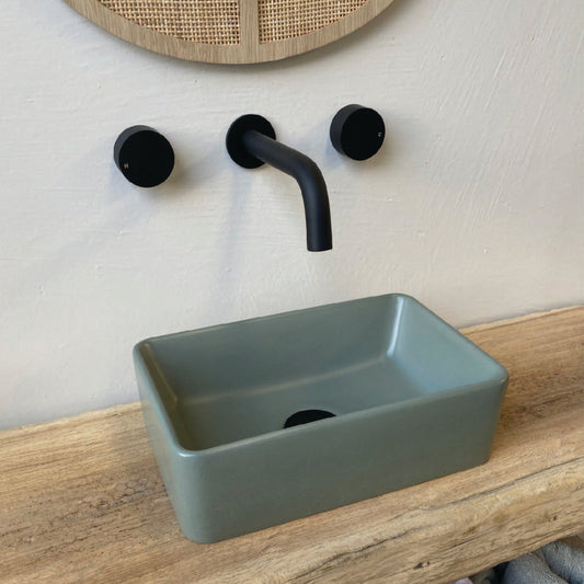 Mini Rectangle Concrete Vessel Basin