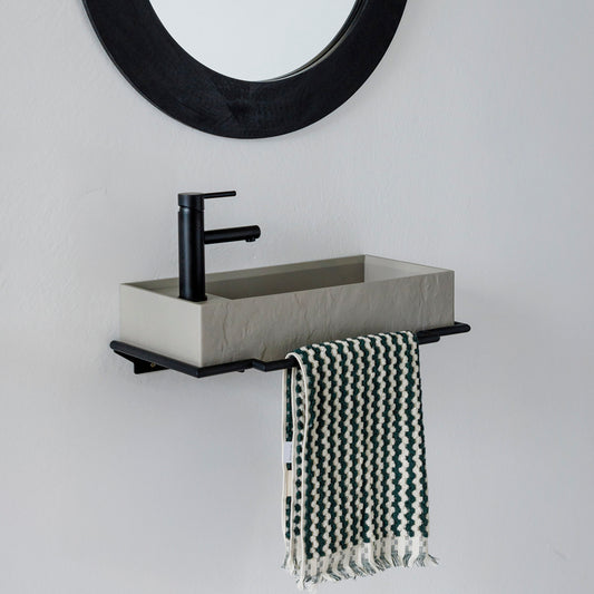 Bluff  Vesssel or Wall Mount Vessel in Slate Texture in Taupe