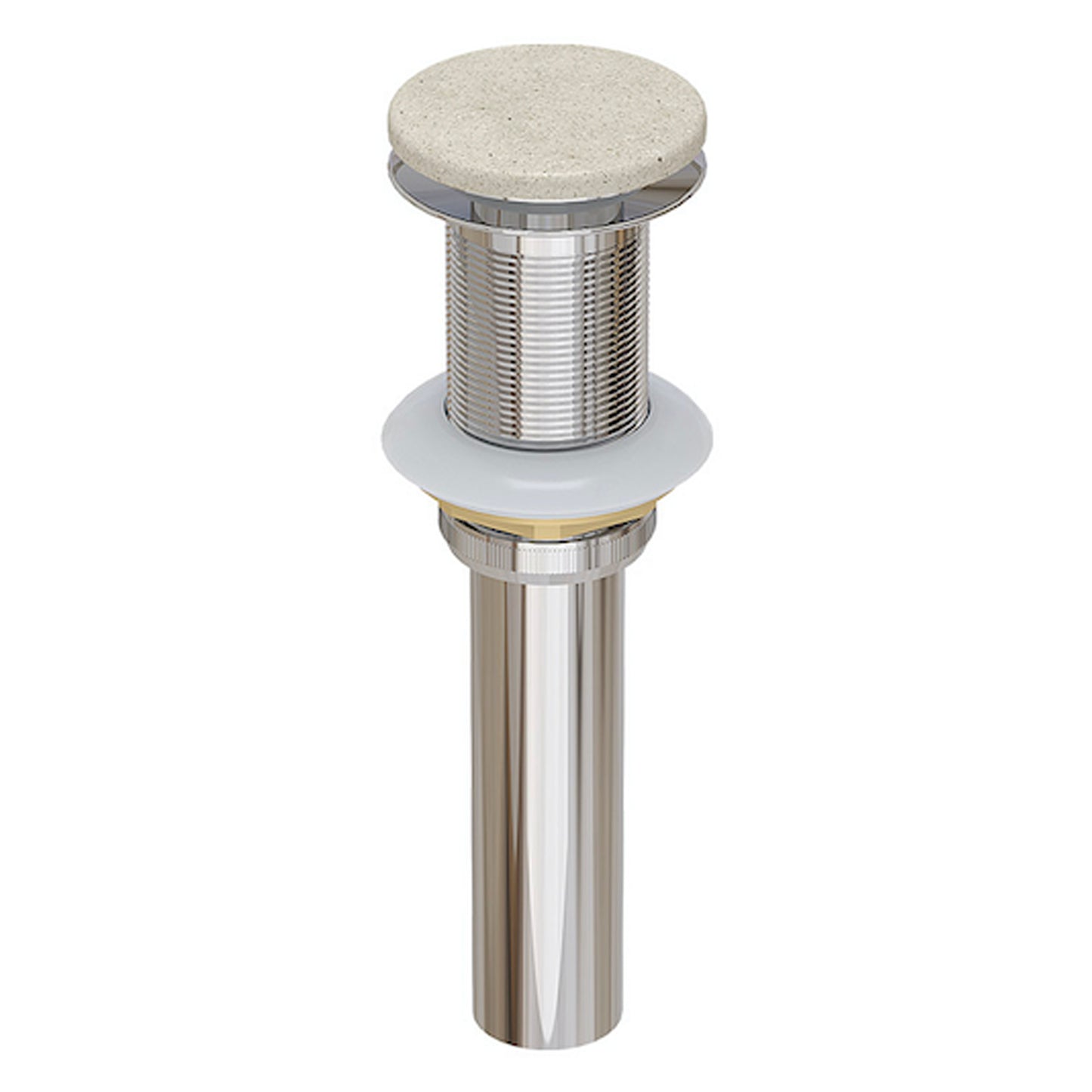 Dune Round Concrete Vessel Basin in Sandy Cream
