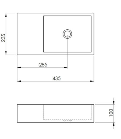 Powder Room Petite Concrete Vessel Basin