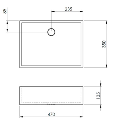 Rectangle Concrete Vessel Basin